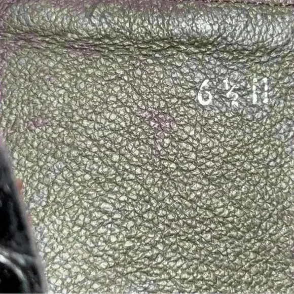 Donald J. Pliner Black Suede Heeled Boot with Faux Croc Embossing Size 6 1/2 M - Picture 6 of 15